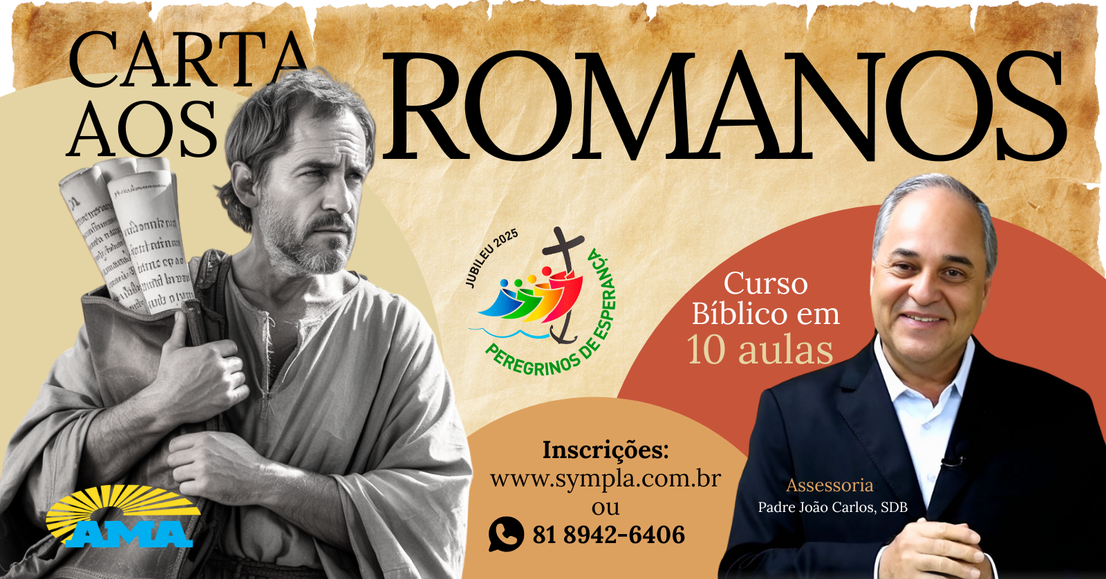 Banner do curso Carta aos Romanos — AMA